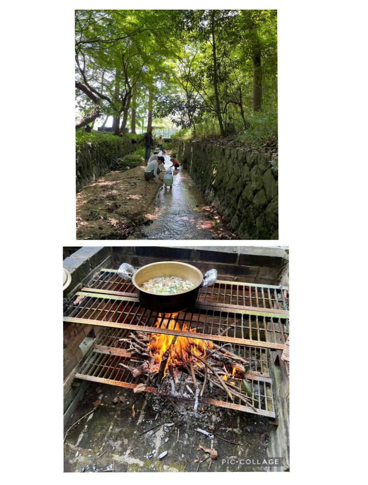「イベント募集」とびまつの森で川遊び＆焚き火で焼き芋と味噌汁作り