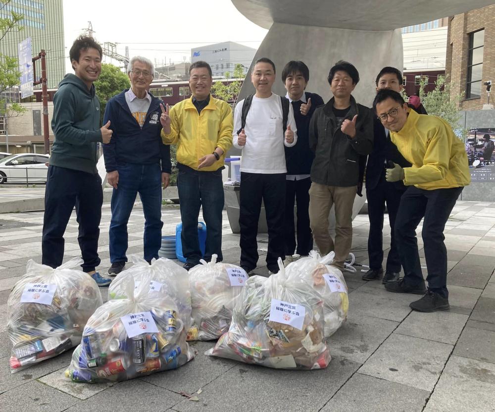 第194回神戸三宮掃除に学ぶ会　月一回平日出勤前に朝活で三宮駅周辺のゴミ拾いしませんか？